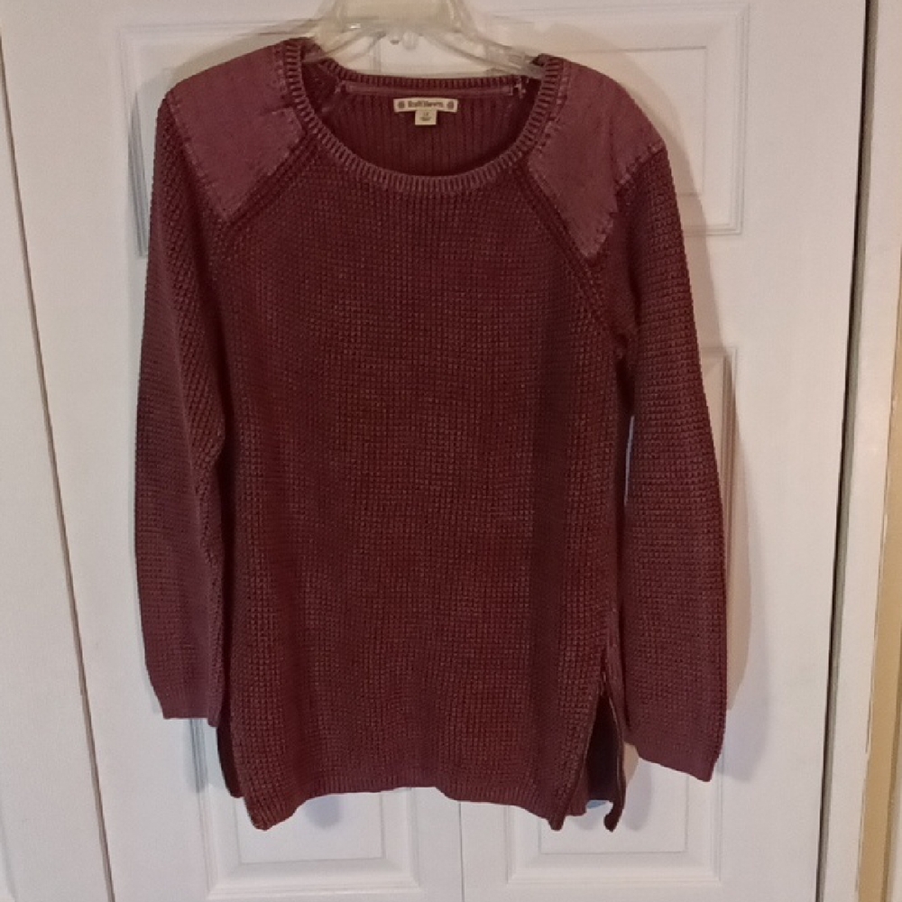 Ruff Hewn Maroon Crew Neck Sweater